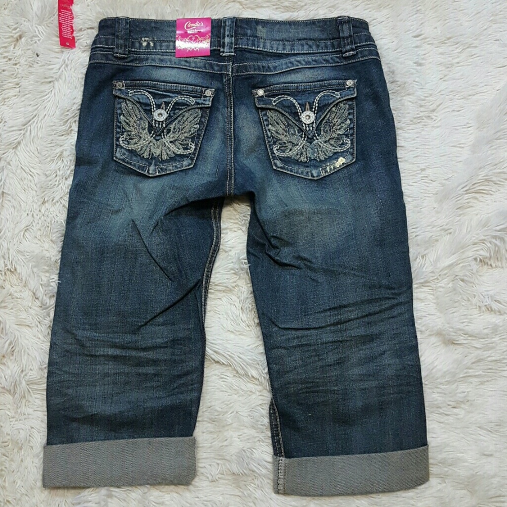Candies nwt sz junior 7 cuffed capri